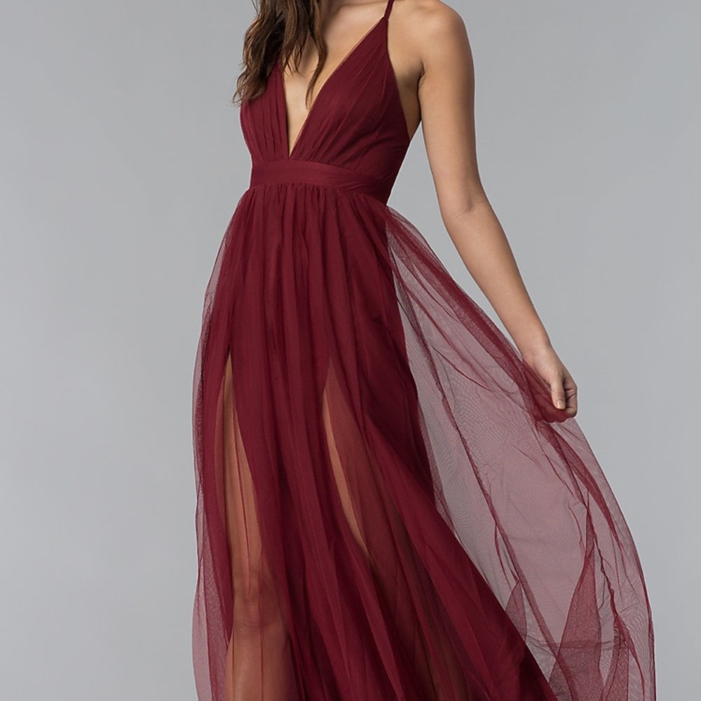 Long V-Neckline Prom Dress